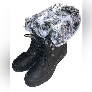ARTIC SHIELD LADIES WINTER BOOTS SIZE 10 BLACK WITH FUR LINING UPPER/RIM  China